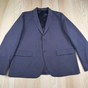 Bluffworks Presidio Mens Blue Modern Classic Fit Single-Breasted Blazer Size 48R